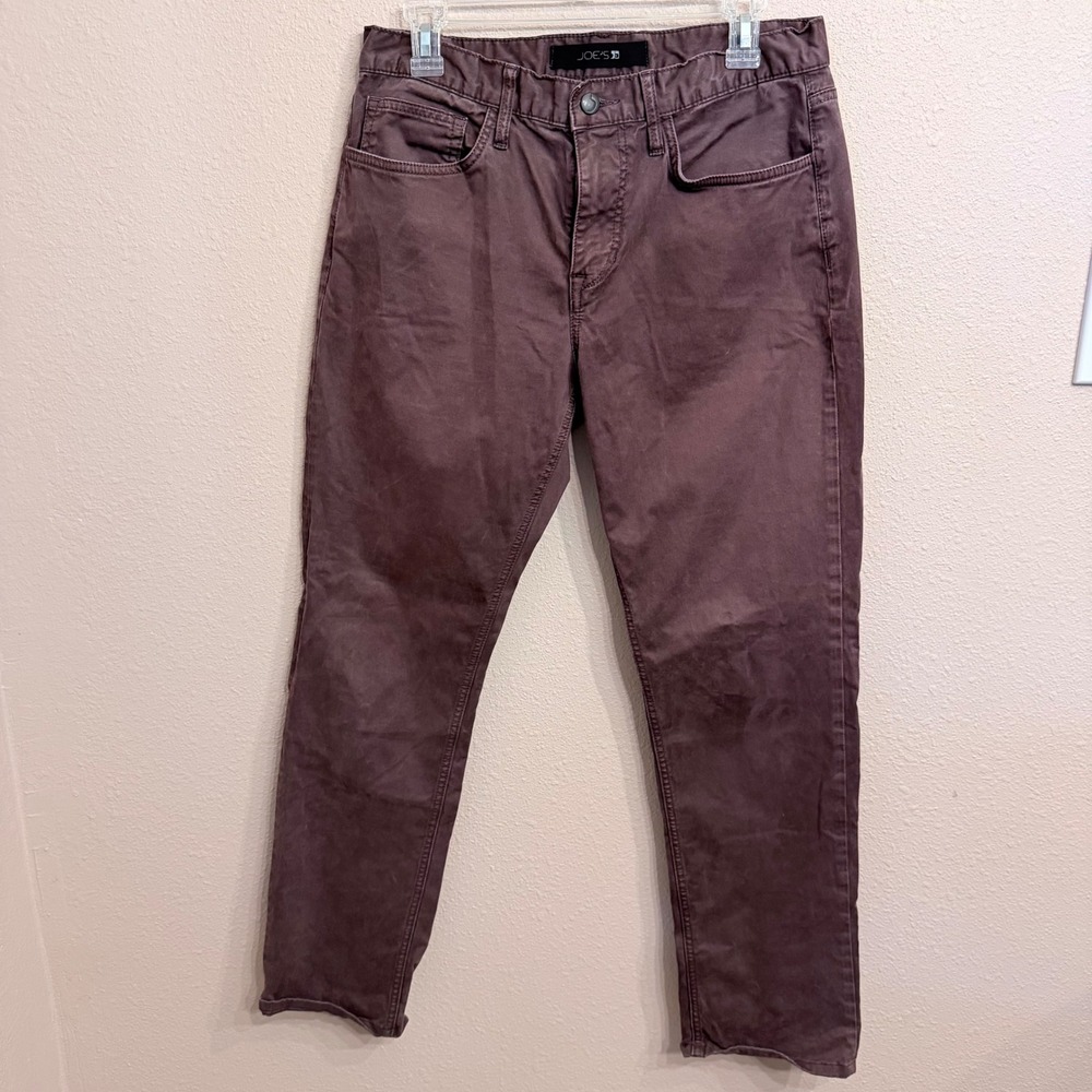 Joes Jeans Brixton Straight Narrow Fit Pants Mens 32 Plum AWT45O8225